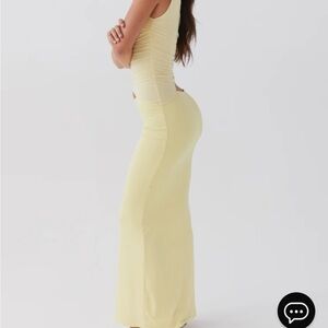 Seranella One Shoulder Maxi Dress - Lemon